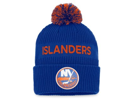 Dětská Zimní Čepice New York Islanders NHL Draft Authentic Pro Cuffed Knit Hat with Pom