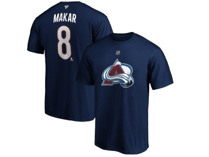 Pánske Tričko Cale Makar #8 Colorado Avalanche Name & Number T-Shirt - Navy