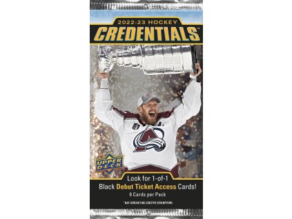 Hokejové Karty NHL 2022-23 Upper Deck Credentials Hobby Balíček