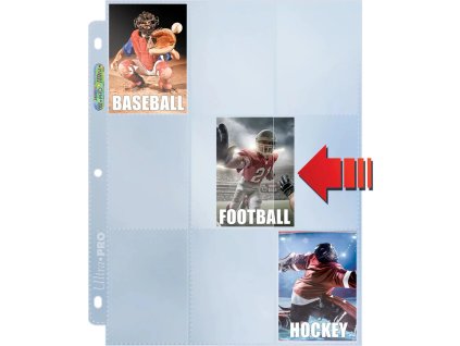 Folie na Hokejové Karty Ultra PRO 9 Karet Platinum Side Load