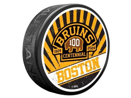 Puk Boston Bruins 100. Anniversary Commemorative Hockey Puck Shadow
