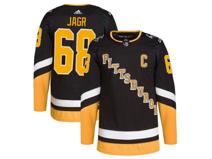 Pánský dres Jaromír Jágr #68 Pittsburgh Penguins NHL Adidas Authentic Player Pro Alternate Black