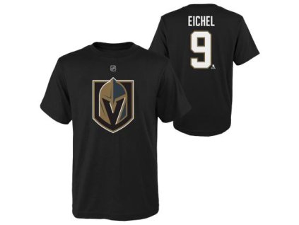 Dětské tričko Jack Eichel Vegas Golden Knights NHL Flat Name & Number Ss Ctn Tee