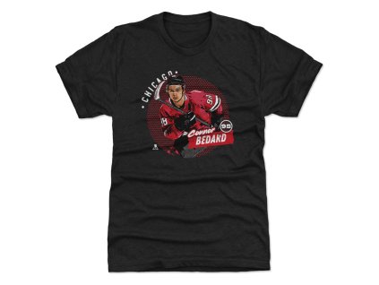 Pánské tričko Chicago Blackhawks NHL Connor Bedard #98 Dots WHT 500 Level