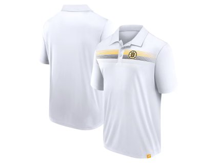 Pánské tričko Boston Bruins NHL Victory For Us Interlock Polo - White