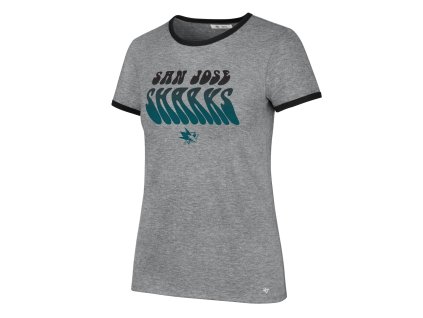 Dámske Tričko San Jose Sharks Letter Ringer