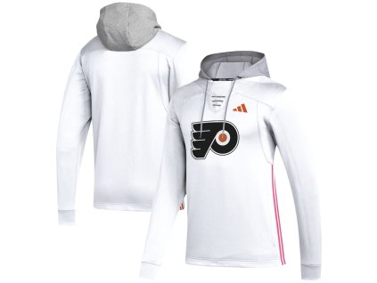 Pánská mikina Philadelphia Flyers NHL Adidas Refresh Skate Lace AEROREADY Pullover Hoodie - White