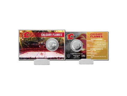 Sběratelská Pamětní mince Calgary Flames NHL Team History Silver Coin Card Limited Edition od 5000