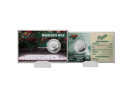 Sběratelská Pamětní mince Minnesota Wild NHL Team History Silver Coin Card Limited Edition od 5000