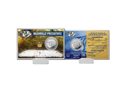 Sběratelská Pamětní mince Nashville Predators NHL Team History Silver Coin Card Limited Edition od 5000
