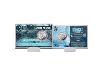 Sběratelská Pamětní mince Seattle Kraken NHL Team History Silver Coin Card Limited Edition od 5000