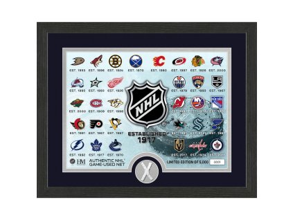 Zberateľská plaketa NHL Game Used Net Team Logo Collection Limited Edition od 5000