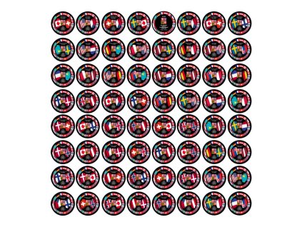 Kompletní sada puků Ice Hockey World Championship Czechia MS 2024 64x Dueling