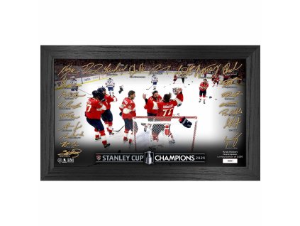 Sběratelská plaketa Florida Panthers NHL 2024 Stanley Cup Champions Signature Celebration Framed Photo