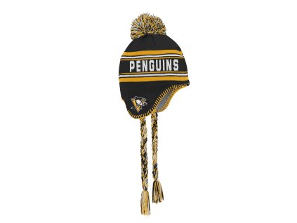 Dětská zimní čepice Pittsburgh Penguins NHL Jacquard Tassel Knit With Pom