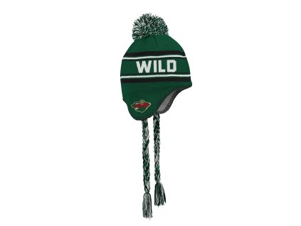 Dětská zimní čepice Minnesota Wild NHL Jacquard Tassel Knit With Pom