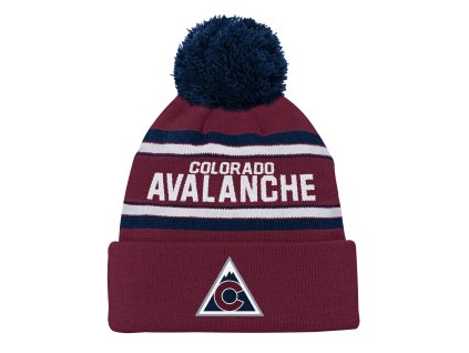 Detská Zimná Čiapka Colorado Avalanche 3Rd Jersey Jacquard Cuff Pom