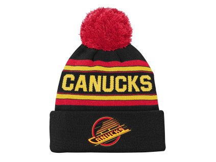 Dětská zimní čepice Vancouver Canucks NHL 3Rd Jersey Jacquard Cuff Pom