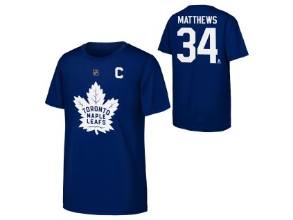 Dětské tričko Auston Matthews Toronto Maple Leafs NHL Flat Captains N&N Ctn Tee