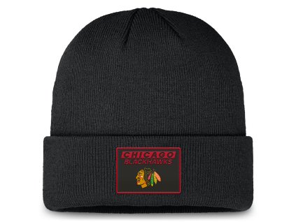 Pánská zimní čepice Chicago Blackhawks NHL Authentic Pro Rink Prime Cuffed Beanie