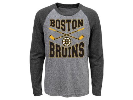 Dětské tričko Boston Bruins NHL Cross Stick Ls Triblend Raglan