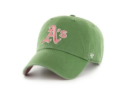 Pánská kšiltovka Oakland Athletics MLB Double Under '47 CLEAN UP Fatigue Green