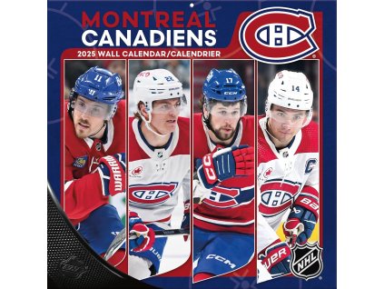 Kalendář Montreal Canadiens NHL 2025 Wall Calendar