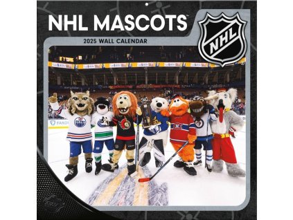 Kalendár NHL Mascots 2025 Wall Calendar