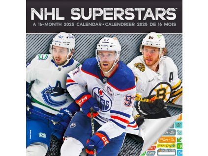 Kalendář NHL Superstars 2025 Wall Calendar