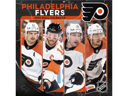 Kalendář Philadelphia Flyers NHL 2025 Wall Calendar