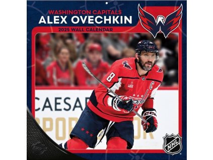 Kalendář Washington Capitals NHL Alexander Ovechkin #8 2025 Wall Calendar