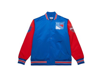 Pánská bunda New York Rangers NHL Primetime Heavyweight Satin Jacket Current Logo