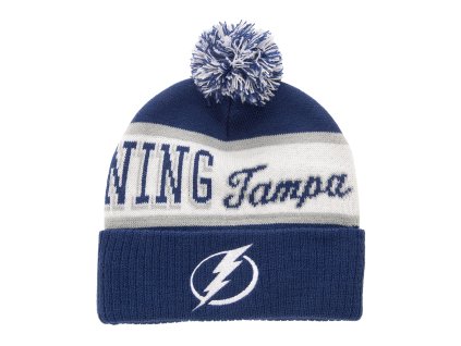 Pánska Zimná čiapka Tampa Bay Lightning Block Sweep Pom Knit