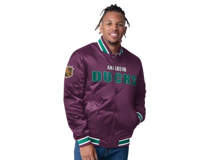 Pánská Oboustranná bunda Anaheim Ducks NHL The CLOSER Reversible Varsity Satin Jacket