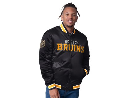 Pánská Oboustranná bunda Boston Bruins NHL The CLOSER Reversible Varsity Satin Jacket