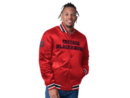 Pánská Oboustranná bunda Chicago Blackhawks NHL The CLOSER Reversible Varsity Satin Jacket