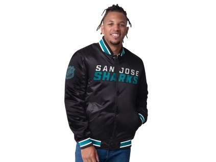Pánská Oboustranná bunda San Jose Sharks NHL The CLOSER Reversible Varsity Satin Jacket