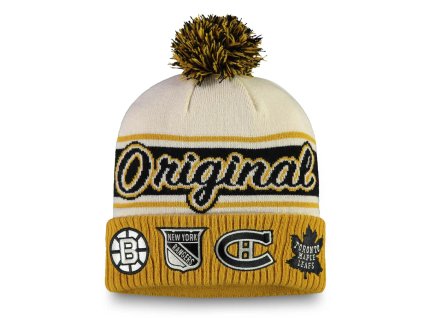 Pánská Zimní Čepice Original 6 Refresh Cuffed Knit Hat with Pom - Tan