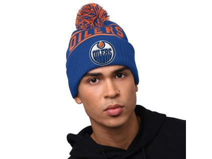 Pánska Zimná Čiapka Edmonton Oilers Blizzard Pom Beanie
