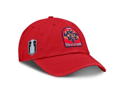 Pánská kšiltovka Florida Panthers NHL 2025 Stanley Cup Champions Hometown Slogan Adjustable Hat - Red