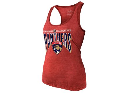 Dámské tričko Florida Panthers NHL 2025 Stanley Cup Champions Tri-Blend Racerback Tank Top - Red