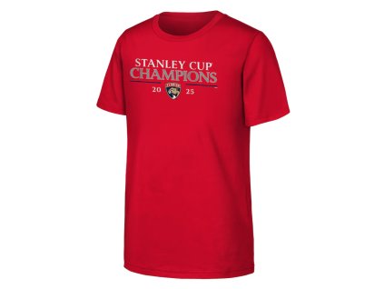 Detské tričko Florida Panthers 2025 Stanley Cup Champions Signature Roster T-Shirt - Red