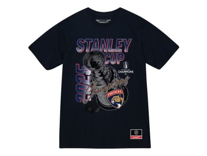 Pánské tričko Florida Panthers NHL 2025 Stanley Cup Champions Arch T-Shirt - Navy