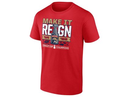 Pánské tričko Florida Panthers NHL 2025 Stanley Cup Champions Back-To-Back Local T-Shirt - Red