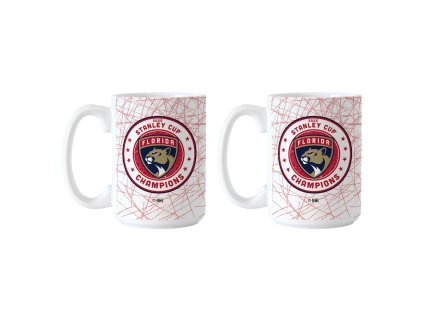 Set hrnků Florida Panthers NHL 2025 Stanley Cup Champions Two-Pack 15oz. Wrap Sublimated Mug Set