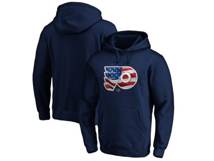 Pánska mikina Philadelphia Flyers Banner Wave Logo Pullover Hoodie - Navy