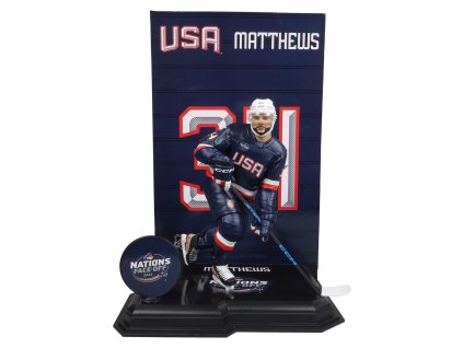 Figurka Auston Matthews #34 4 Nations Face-Off Team USA 7" Figure SportsPicks
