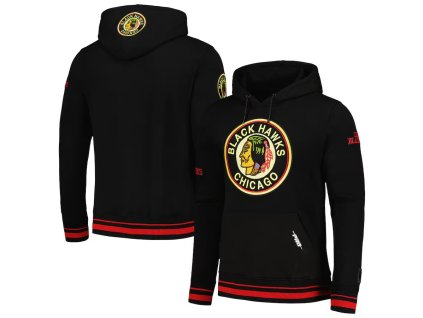 Pánská mikina Chicago Blackhawks NHL Pro Standard Retro Classic Fleece Pullover Hoodie - Black