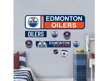 Samolepky na Stěnu Edmonton Oilers NHL Repositionable Street Signs Wall Decal Set