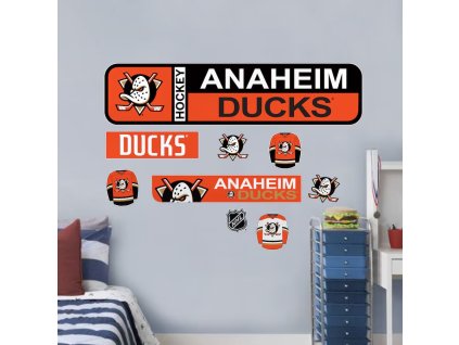Samolepky na Stěnu Anaheim Ducks NHL Repositionable Street Signs Wall Decal Set